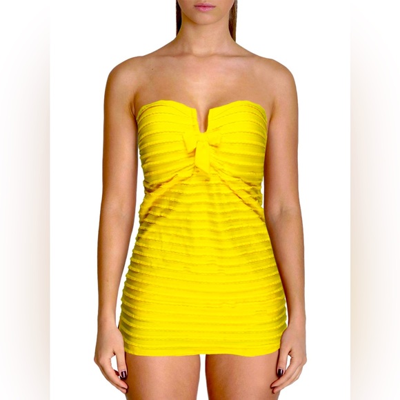 Jessica Simpson Other - Retro Textured Yellow One piece Swimsuit by Jessica Simpson NEW